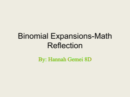 Binomial Expansions