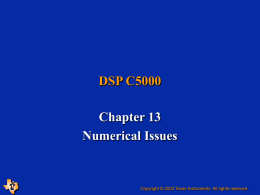 DSP `C5000 - Texas Instruments