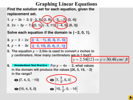 Ch 4-5 Graphing Linear Equations