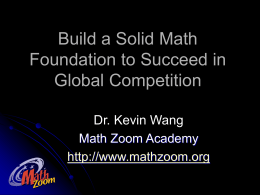 Math Zoom Summer Program - wmtc