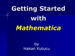 Scientific Computation Using Mathematica