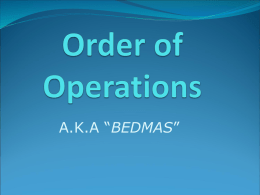 Order-of-Operations