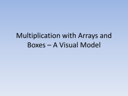 Multiplication with Arrays and Boxes
