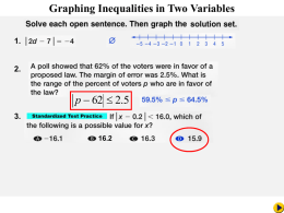 Graphing Inequalities in Two Variables