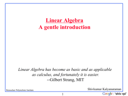 Linear Algebra - Welcome to the University of Delaware
