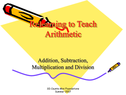 Relearning to Teach Arithmetic