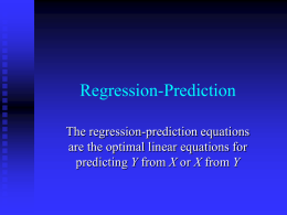 Regression-Prediction - California State University, Fullerton