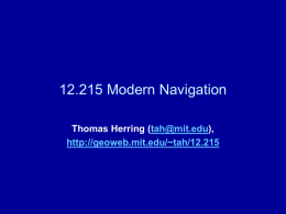 PowerPoint Presentation - 12.215 Modern Navigation