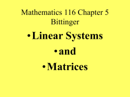 Mathematics 116 Chapter 5 - Faculty & Staff Webpages