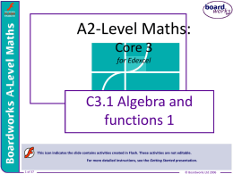 A2-Level Maths: Core 3 for Edexcel