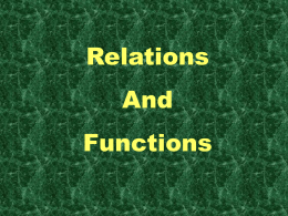 Relations and Functions . ppt