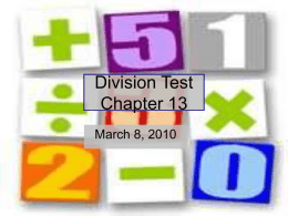 Division Test Chapter 13