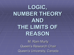 LOGIC, NUMBER THEORY AND THE LIMITS OF HUMAN REASON