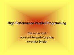 High Performance Parallel Programming