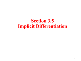 Implicit Differentiation - Dr. Phong Chau's home page