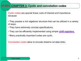 CHAPTER 3: Cyclic Codes