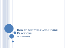 How to Multiply and Divide Fractions