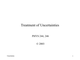 Measurement Uncertainties PowerPoint