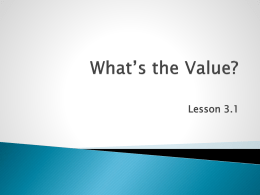 What`s the Value?