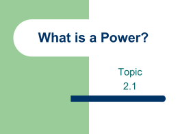 2.1 .what is a power