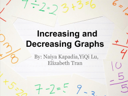 Increasing and Decreasing Graphs