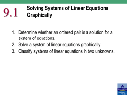 System of equations