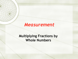 Multiplying Fractions by a Whole Number