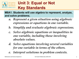 Mathematics Quarterly Content Overview