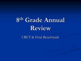8th Grade Annual Review
