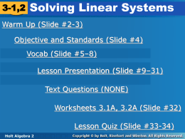 Alg2-Ch3-Sect1_2-Power_Point_Lesson