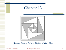 Chapter 13 - The Saga of Mathematics: A Brief History