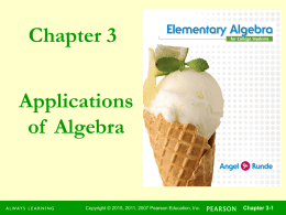 3.2 Notes Beginning Algebra