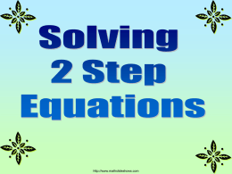 Solve 2 Step Equations Wiki