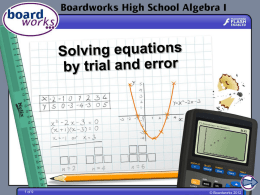 Solving equations by trial and error