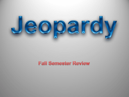 powerpoint jeopardy - Northwest ISD Moodle