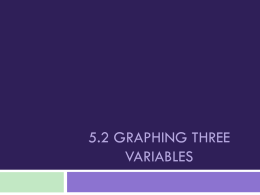 5.2 Graphing Three Variables