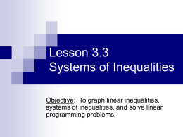 3.3 Graph System of Linear Inequalities