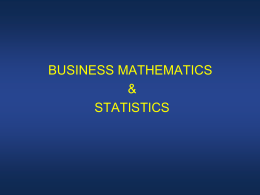 BusinessMathematicsStatistics