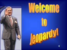 Jeopardy Game over Order of Operations and