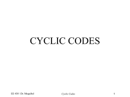Cyclic Codes