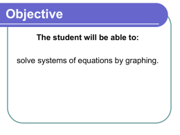 Solve Systems by Graphing