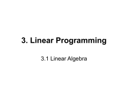 3. Linear Programming