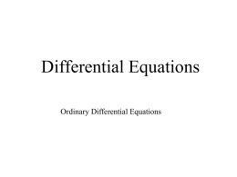 Differential equation - SJGC Kurnool College