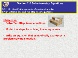 2-2 PPT Solve Two-step Equations