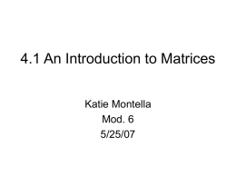 Matrices - Katie Montella