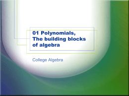 01 Polynomials