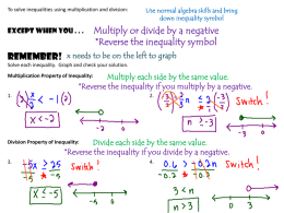 Multiplication Property of Inequality