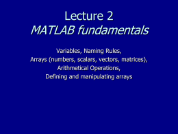 ES100: Lecture 02 Variables and Arrays