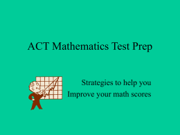 Math Test Strategies PPT