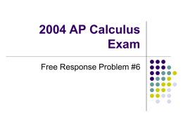 2004 AP Calculus Exam